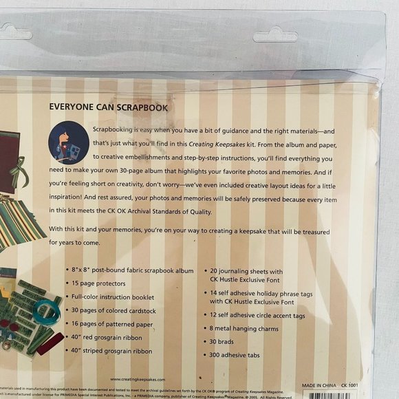 Creating Keepsakes Christmas Scrapbook Kit New Red Green White Gold - Picture 13 of 16